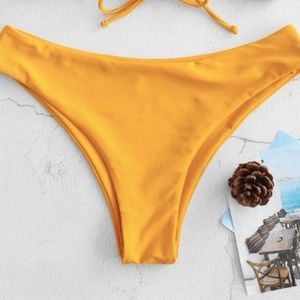 Zaful yellow bikini bottoms NWT!